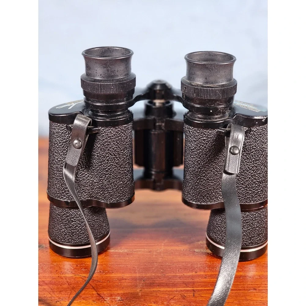 Vintage Tasco Zip 7x35 Binoculars with Case Fully Coated Optics